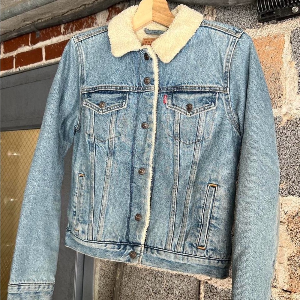 Levi’s Denim Sherpa-Lined Jacket - image 1